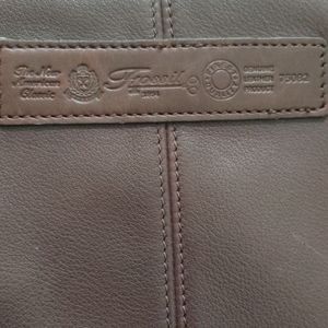 Fossil Brown Leather Shoulder Bag